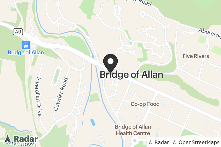 Map showing location of 2 New Street, Bridge of Allan